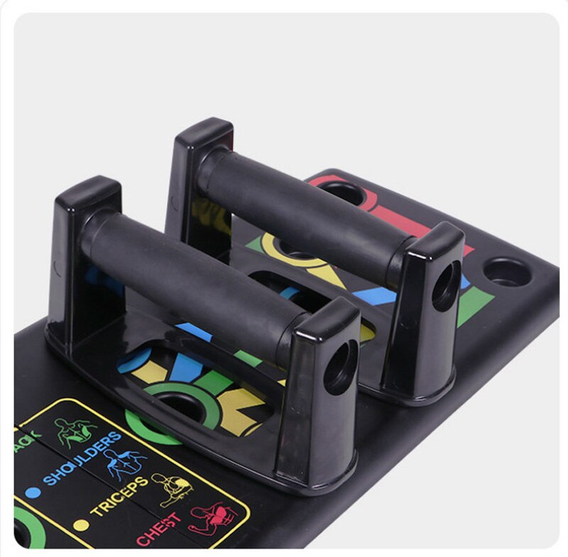 9 in 1 Push Up Board with Instruction Print Body Building Fitness Exercise Tools Men Women Push-up Stands For GYM Body Training