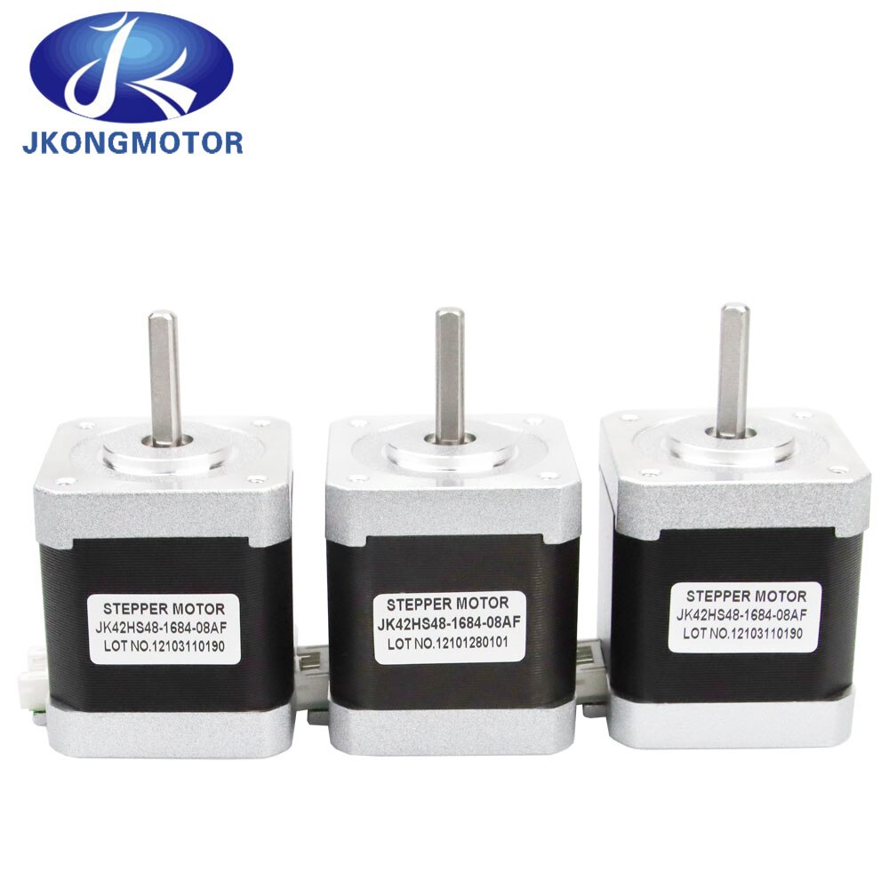 Jkongmotor 48mm Nema 17 Stepper Motor 50N.cm Nema17 Step Motor 1.68A 42BYGH Motor 4-lead for CNC 3D Printer Motor