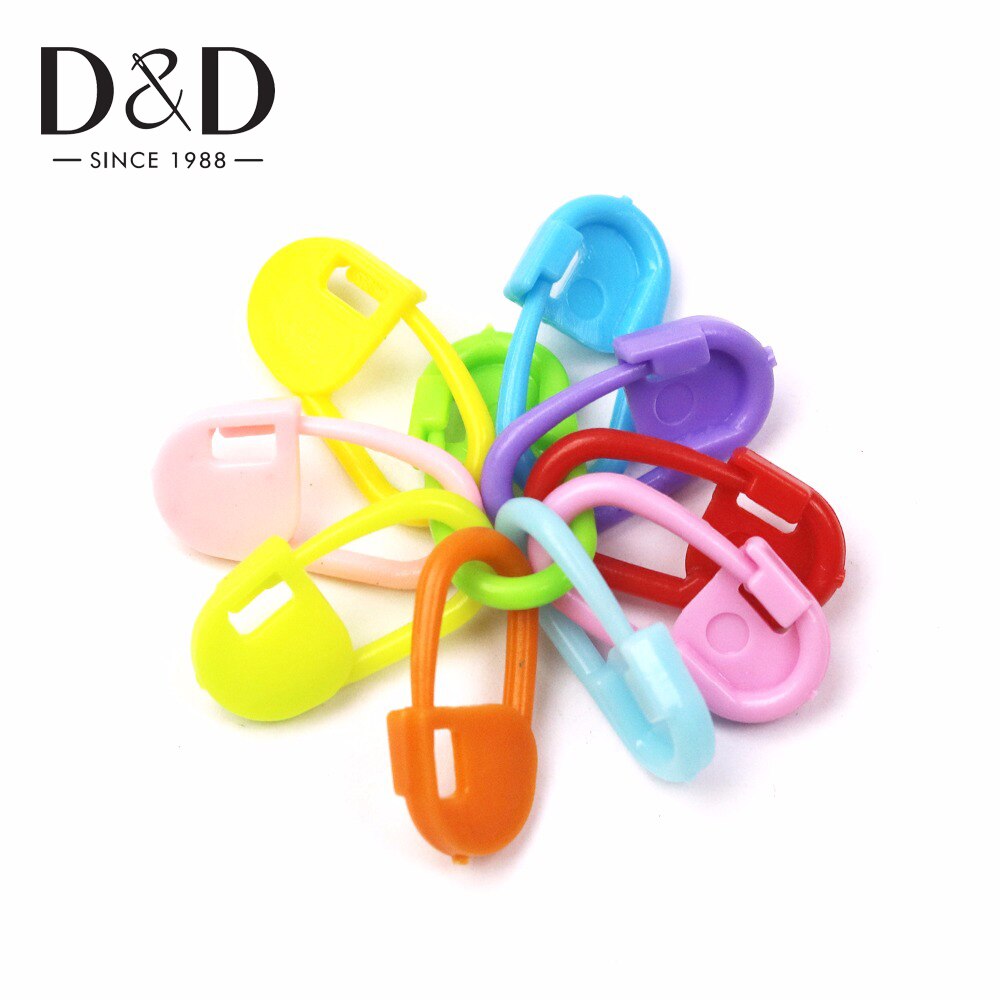 Gemengde Kleur Plastic Breien Stitch Markers Haak Locking Tool Naald Clip Craft Ring Breien Tools