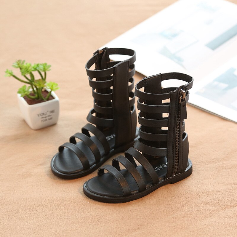 Summer Roman Boots High-top Girls Sandals Kids Gladiator Sandals Toddler Child Girls Shoes