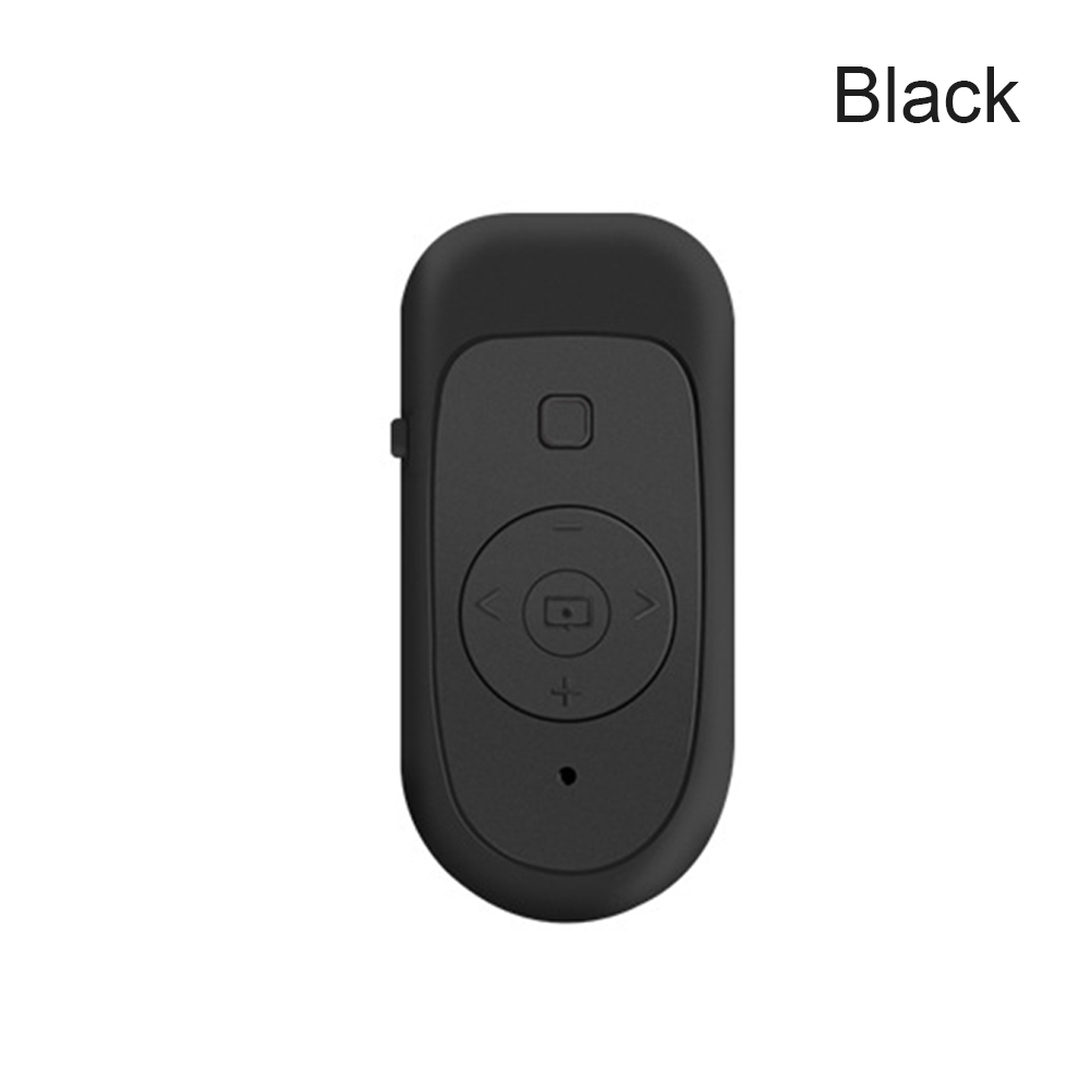 Telecomando compatibile con Bluetooth Mini rilascio otturatore Wireless fotocamera telefono Selfie E-book Truning Controller per Android IOS: Black