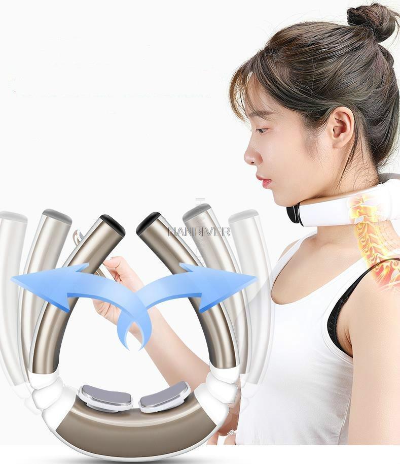 Cervical spine massager portable pulse massager for neck heating physical therapy body massager