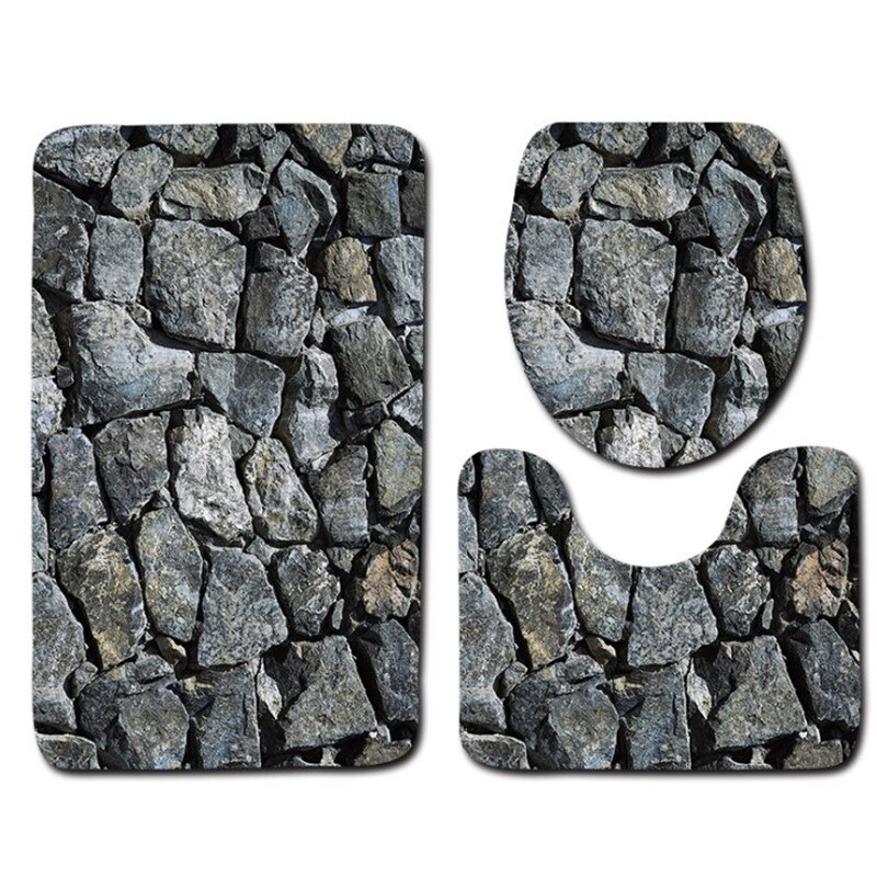3 Stks/set Zeester Wc Mat Coral Fluwelen Voor Antislip Zachte Toilet Badmat Accessoires Keuken Tapijt Deurmatten home Decor: H