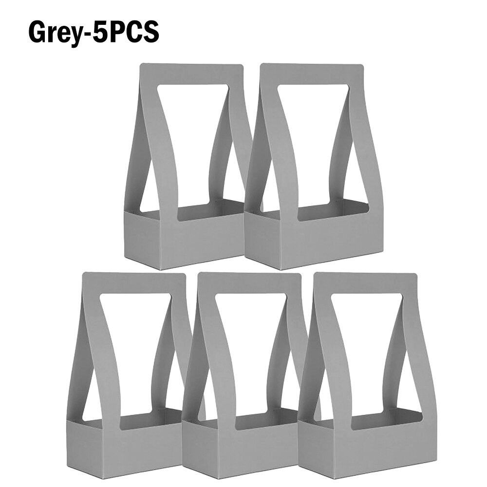 5 pièces présente boîte Bouquet papier pliable boîte à fleurs pour salon boîte de mariage emballage fête Festival boîte à fleurs: pink-5PCS