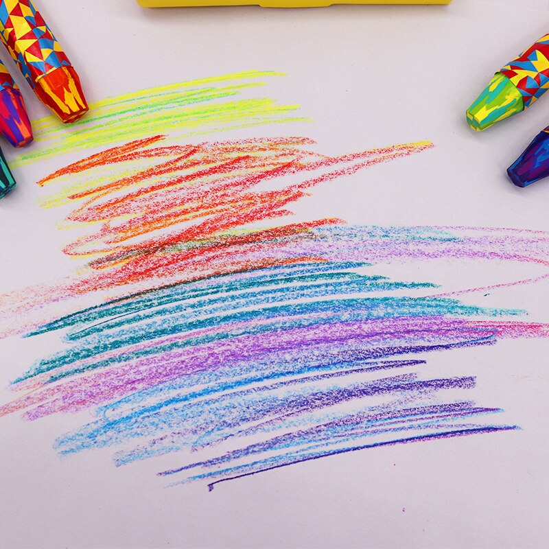 DEDEDE 5pcs Wax Crayons Graffiti 3 in 1 Color Pencils Non-Toxic Rainbow Magic Kawaii Crayon For Painting Art Supply