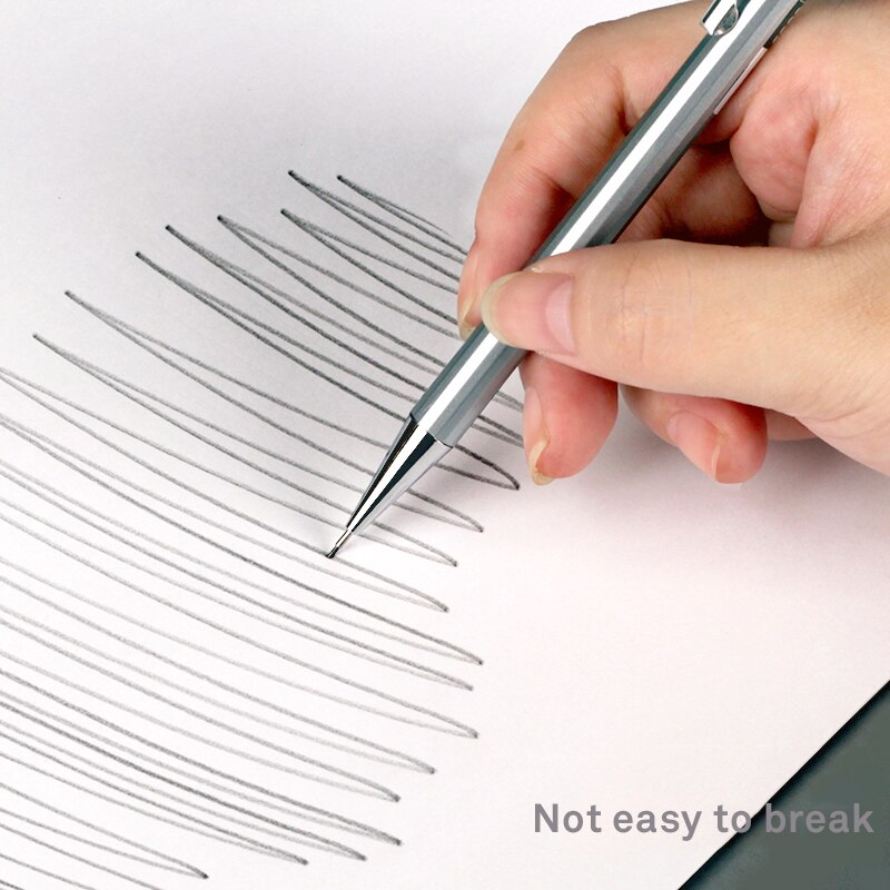 Deli metal mechanical pencil 0.5/0.7mm student activity pencil with rubber pen core painting writing pencil children's stationer