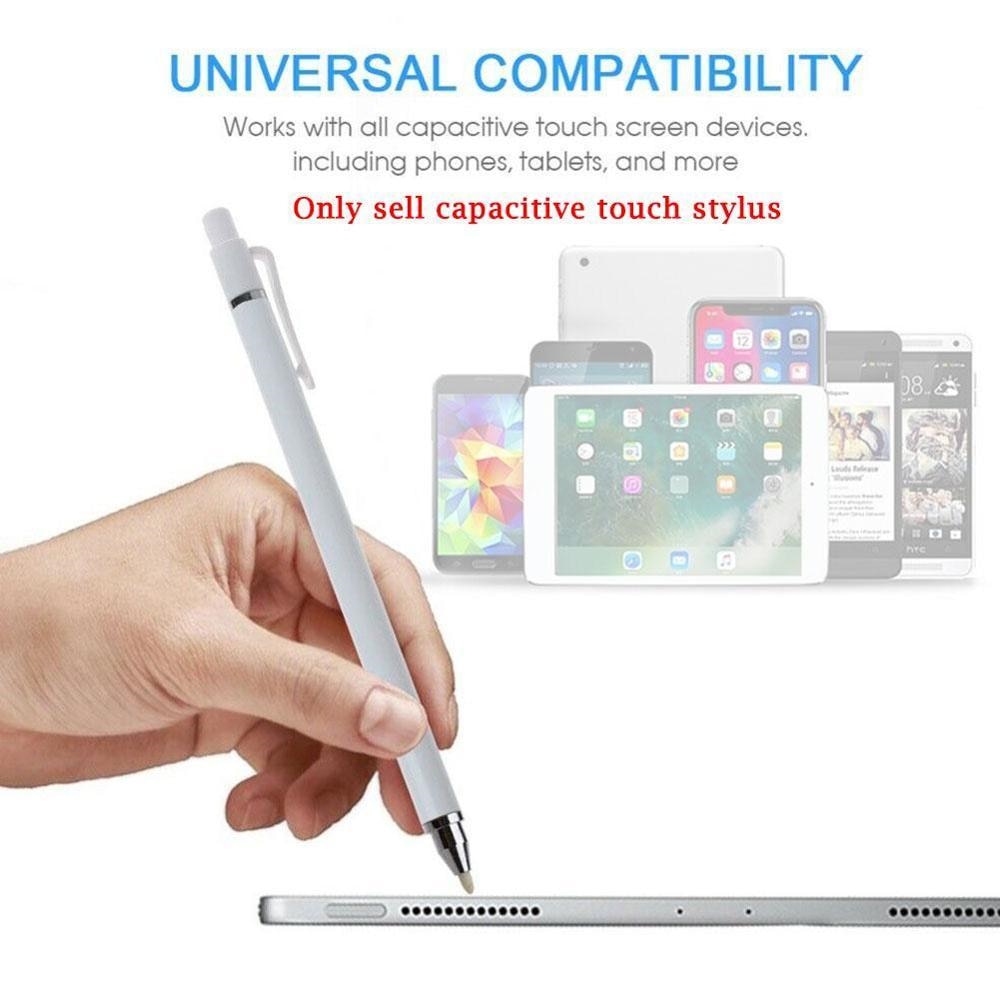 2 In 1 Dual Head Touch Screen Capactive Stylus Pen Thin Universal Writing Double Nibs Pencil For Tablet Phone PC Laptop Supplies