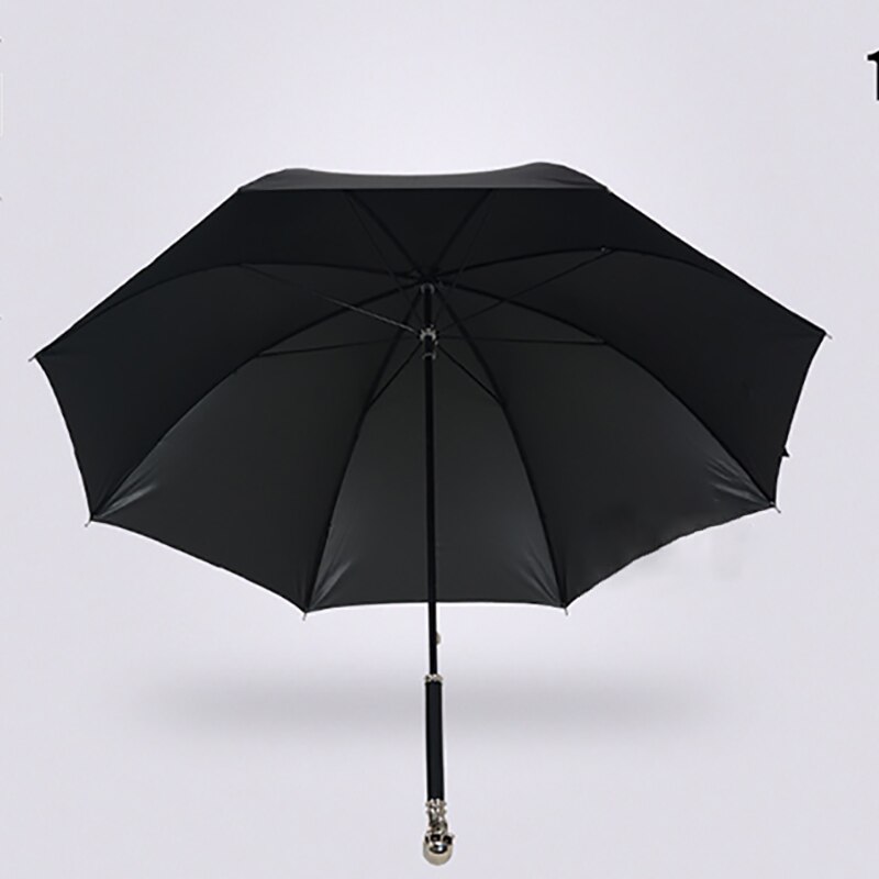 Paraguas con cabeza de calavera para hombre, sombrilla japonesa de Golf a prueba de viento, sol, de negocios, color negro, para lluvia, SY184