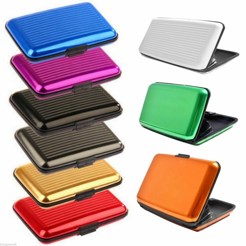 Waterdichte Zaken Id Credit Card Wallet Holder Metal Pocket Case Box