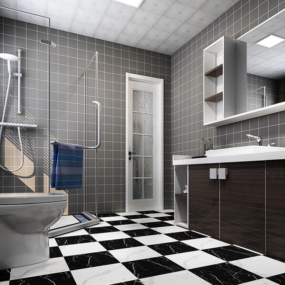 Itseliimautuvat lattialaatat tarra marmori tapetti vedenpitävä liukumaton keittiö backsplash kuori ja tikku lattialaatat 30 x 30cm