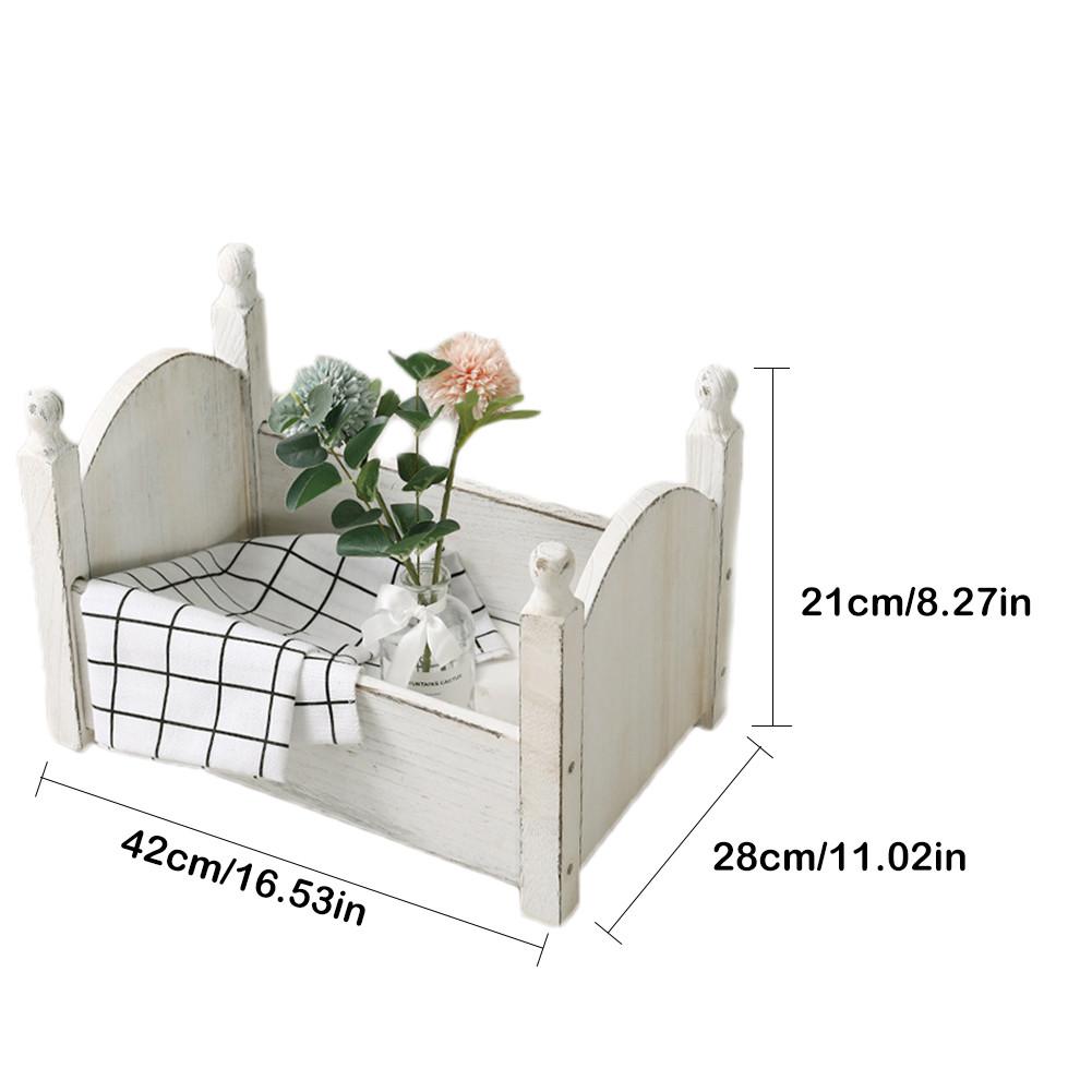 Bébé berceau amovible panier bois lit accessoires Photo Shoot infantile bébé photographie arrière-plan Studio accessoires canapé posant