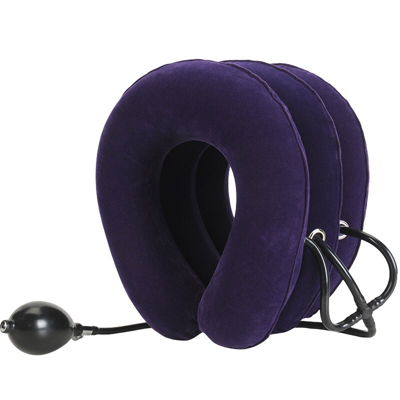 Collier Cervical gonflable à l&#39;air, Support de Traction du cou, oreiller de Massage, soulagement de la douleur, relaxation, soins de santé, civière de tête à traction cervicale la maison: cervical