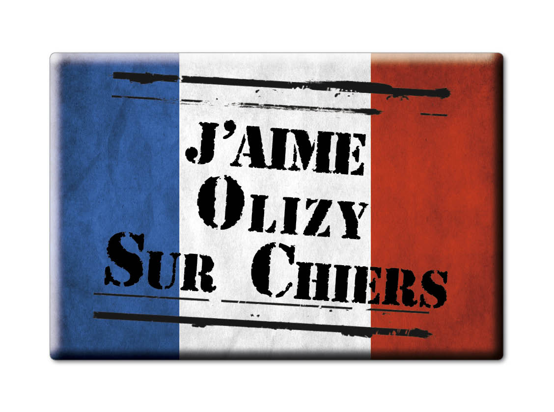 OLIZY SUR CHIERS CALAMITA MAGNETE ÎLE DE Francia (55) FRANCIA frigo magnete souvenir I amore regalo: VETERAN