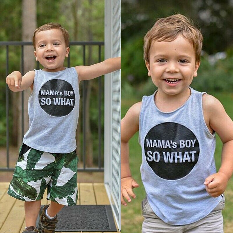 1-7Y niños chalecos gris chaleco algodón verano camiseta Tops Casual suelto sin mangas suave niño pequeño tanque