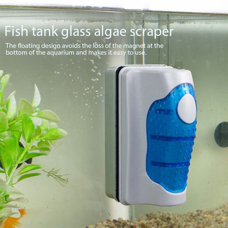 Magnetic Aquarium Tank Cleaner Magnetic Brush Aquarium Tank Fish Tools Floating Glass Algae Cleaning Scraper