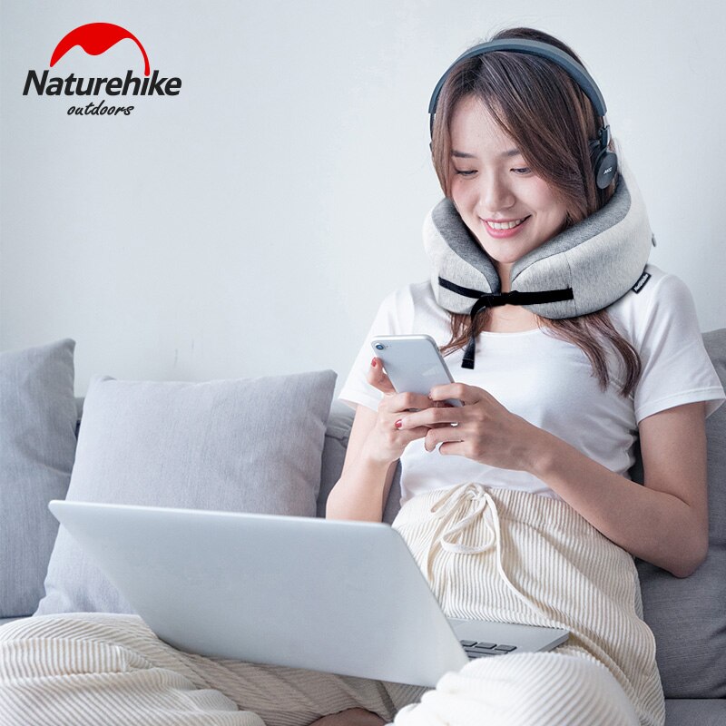 Almohada de espuma de memoria para el cuello almohadas en forma de U para el cuello del avión accesorios de viaje almohadas cómodas para dormir en casa