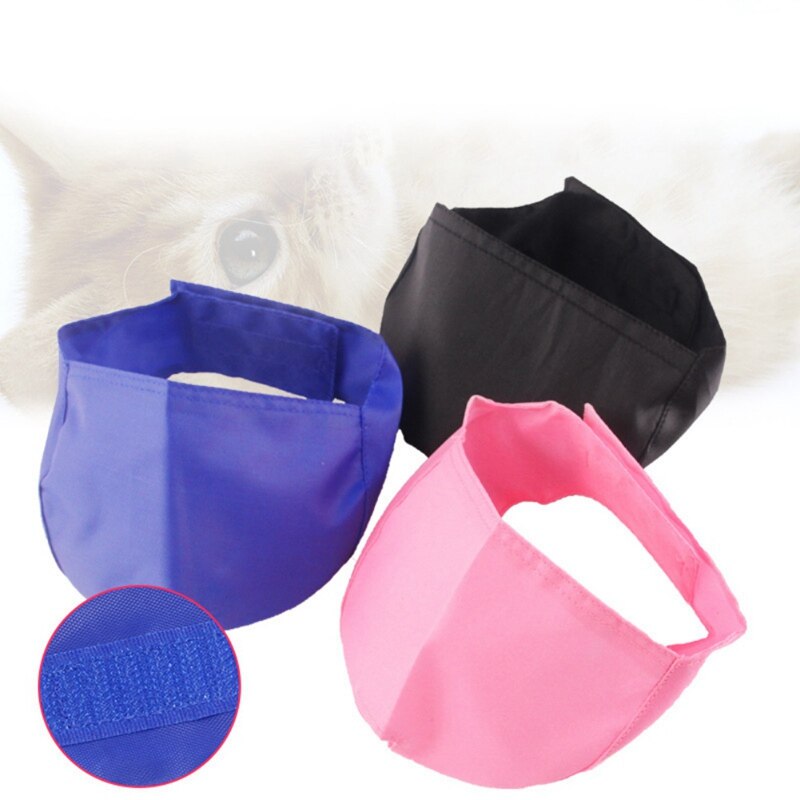 Máscara calmante facial para gatos domésticos, ayuda para el cuidado personal, boquillas transpirables para gatitos, evita mordaz masticación