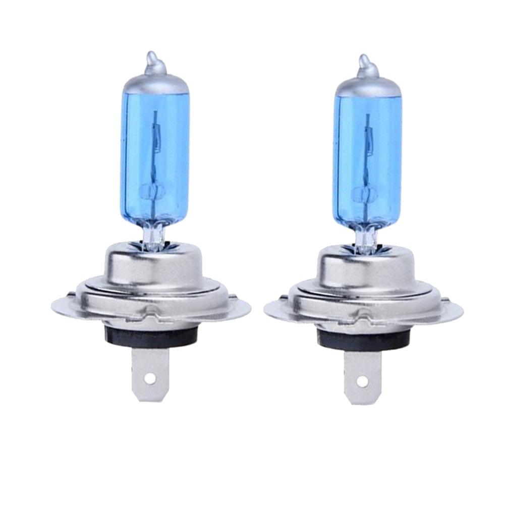 2 st  h7 xenon halogenlampa 5000k bil supervita lampor lampor 12v 55w