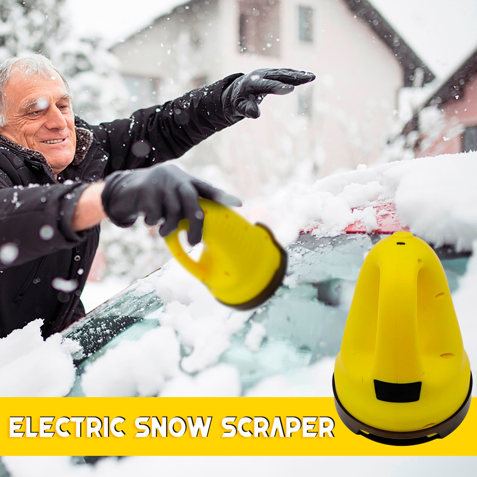 Снегоуборщик elektrisk isskrapa batteridriven 15 min bilfönster skyddslock snörengöringsmedel för bilfönster
