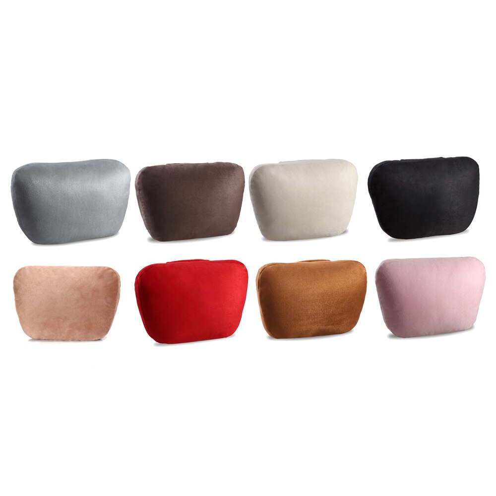 1Pair Universal Car Headrest Ultra Super Soft Pillow Four Seasons Neck Support Suede Fabric Pillow 30*25cm