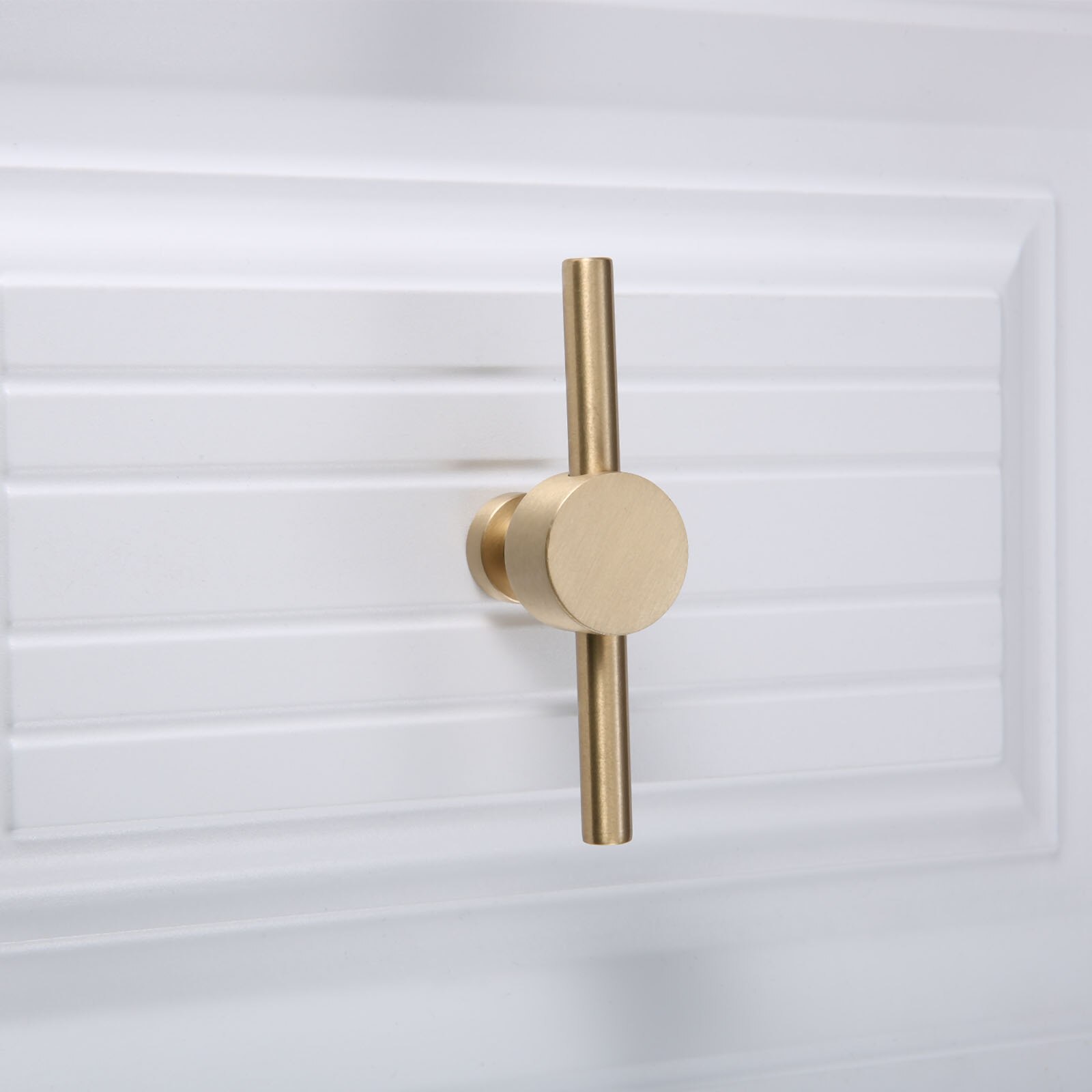 T Bar Knob Pure Copper Pull Handle with screw 90mm long Brushed Brass Golden Single Hole Door Cupboard Cabinet Drawer fitting