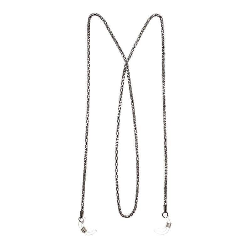 Solglasögon halsband halsband metall glasögon glasögon kedjesnöre för läsglasögon: Bk