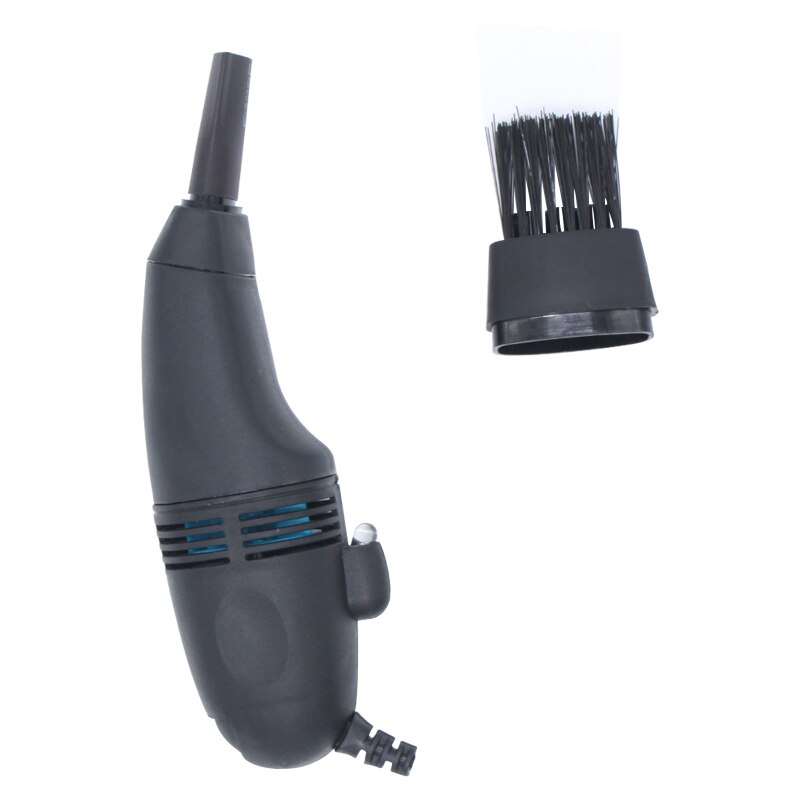 Mini Computer Vacuum USB Keyboard Brush USB Keyboard Cleaner Computer Vacuum Cleaning Kit Tool Remove Dust Cleaning Brush: Black