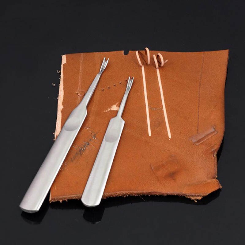 50 stücke U/V Geformt Leder Nähte Schäl Werkzeug Groover Stanzen Werkzeug Bausatz Leathercraft Rand Beveler Werkzeug