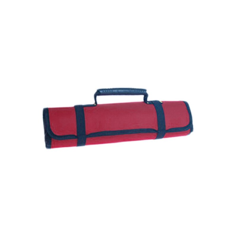 Multifunktion oxford lærred folde skruenøgle taske værktøj rulle opbevaring lomme værktøj vandtæt opbevaring håndværktøj taske: Rød