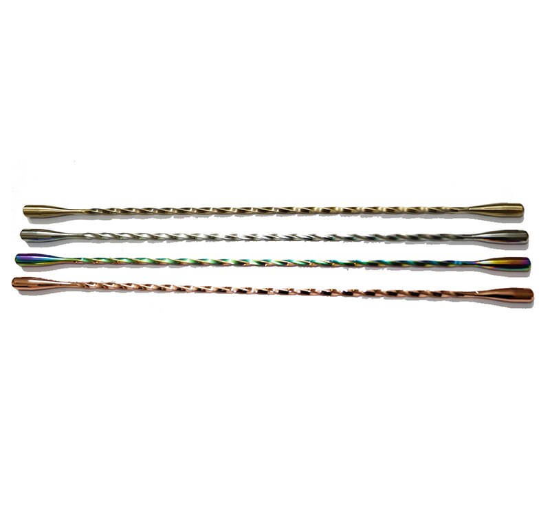 30cm Double Teardrop Stirrer Swizzle Stick 304 Stainless Steel Twisted Mixing Stirrer Bar Tool