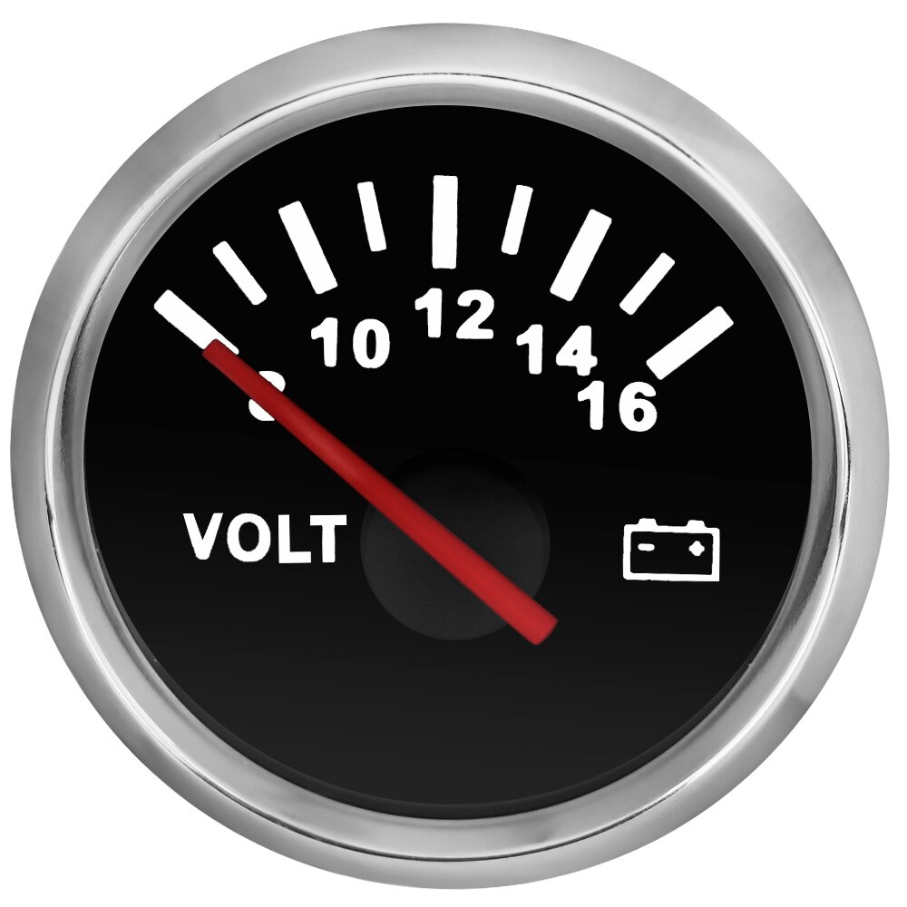 Vattentät auto bil voltmätare mätare 52mm visar spänning motorcykel båt bil voltmätare indikator instrument 8-16v 16-32v: Bs 8-16v