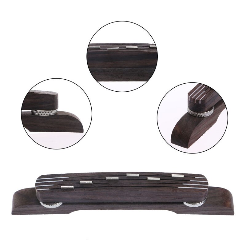 1Pc Luthier 6 String Archtop Jazz Guitar Adjustable Floating Bridge Rosewood