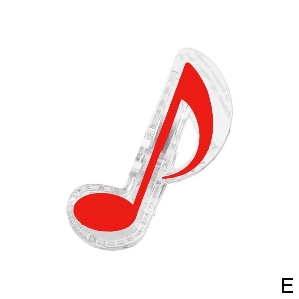 Muziekboek notitie clip plastic piano muziekboek pagina clip g-sleutel clip muziek accessoires: Rode muzieknoten