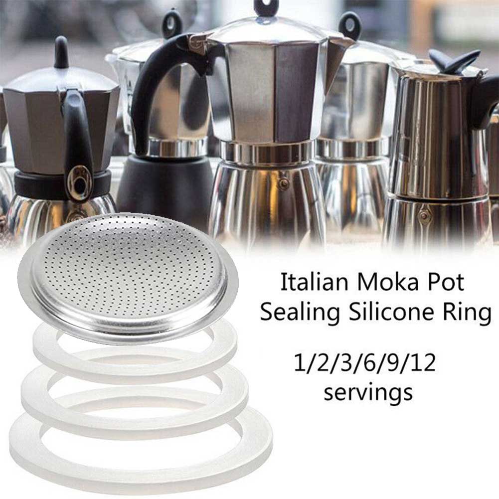 Anillo de goma para cafetera Moka italiana, arandela Flexible, piezas de repuesto para tazas, cafetera Espresso