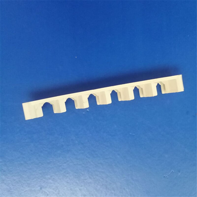 100pcs 6 port fiber adapters holder white ABS 6 position strip for SC LC FC ST optical coupler plastic ftth 159*16*17.5mm ELINK