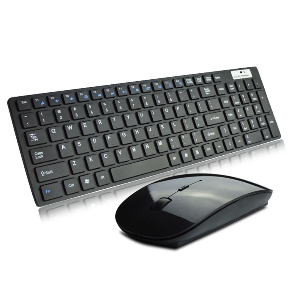 Ultra dunne Witte 2.4 GHz Draadloze Toetsenbord en muis Ergonomie mini Toetsenbord muis set J19T voor notebook gaming