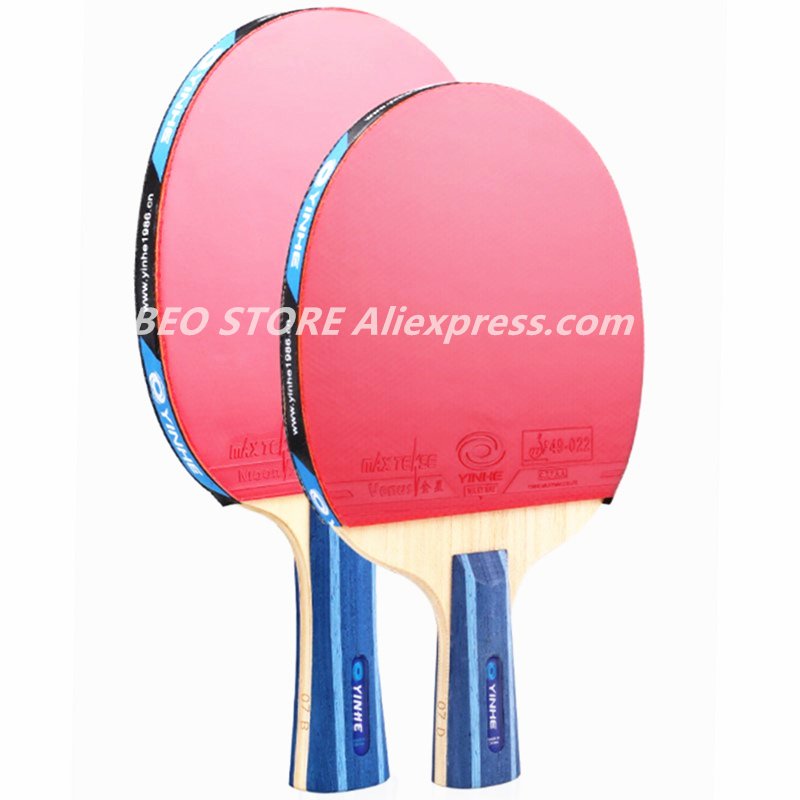 YINHE 5-star 7-star Racket Galaxy Training pure wood pips-in rubber table tennis rackets ping pong bat