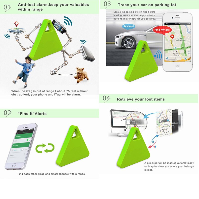 Bluetooth 4.0 trådløs anti-tapt anti-tyverialarm enhet tracker gps locator nøkkel/katt lommebøker finner trackers vdx 99