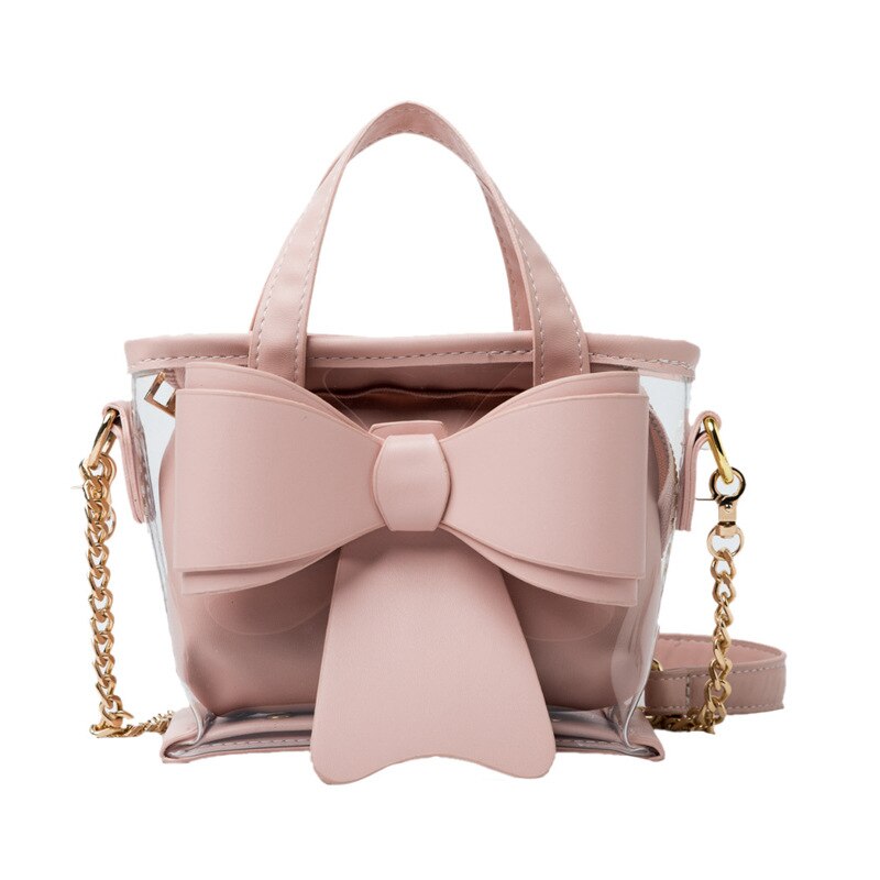 Bag For Women Square Bag Single Shoulder Bag Texture Cross-body Bag Tote: Pink