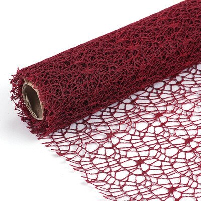 4.5M Kleur Organza Boeket Wikkelen Gaas Mesh Diy Craft Leveranties Kinderen Hand Scrapbook Gereedschap Wedding Party Decor Gordijnen: Wine red Gauze Mesh