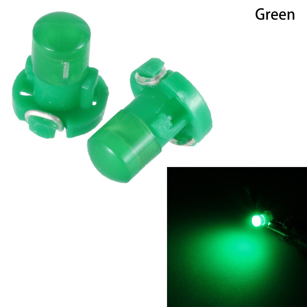 10Pcs/Lot Practical 12V T3 Dash Indicator Light Panel Bulb COB Wedge LED Instrument Dashboard Lamp Auto Interior Accessories: green