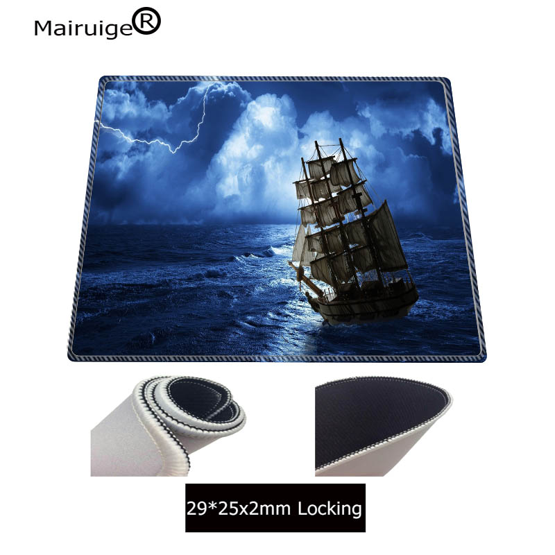 Mairuige Ship On The Sea Speed Version Large Locking Edge Gaming Mouse Pad Mat For Laptop Computer Desk Pad Keyboard 900*400*3mm: 290x250x2MM