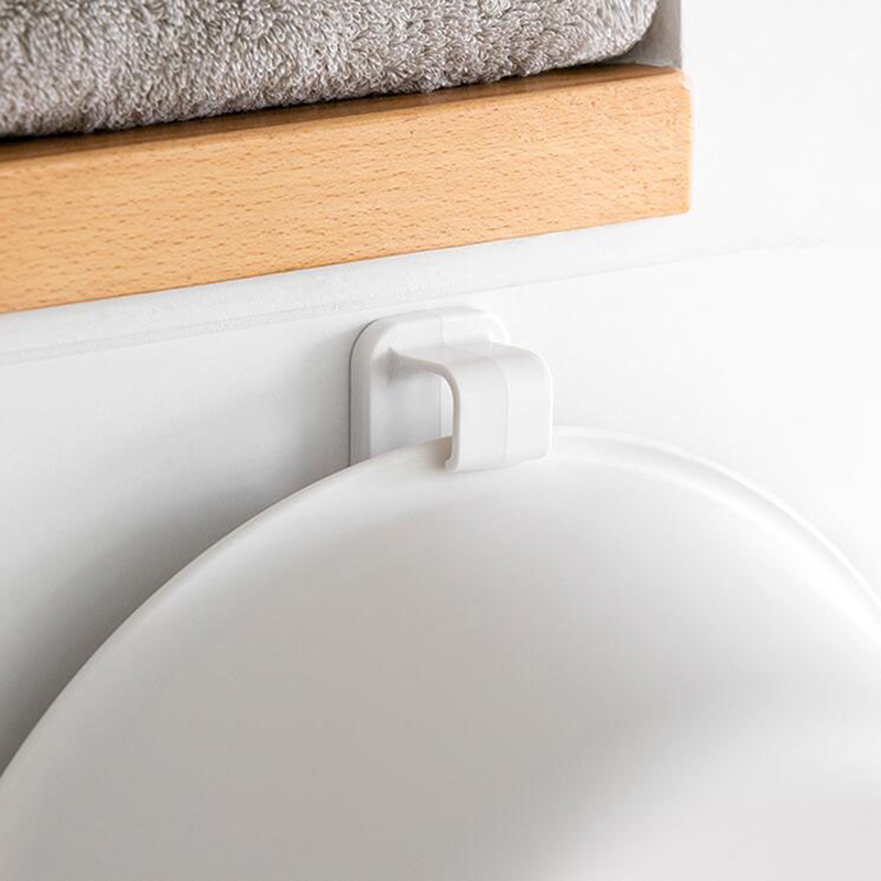 Soporte de plástico para lavabo de baño, organizador de almacenamiento, 2 ganchos