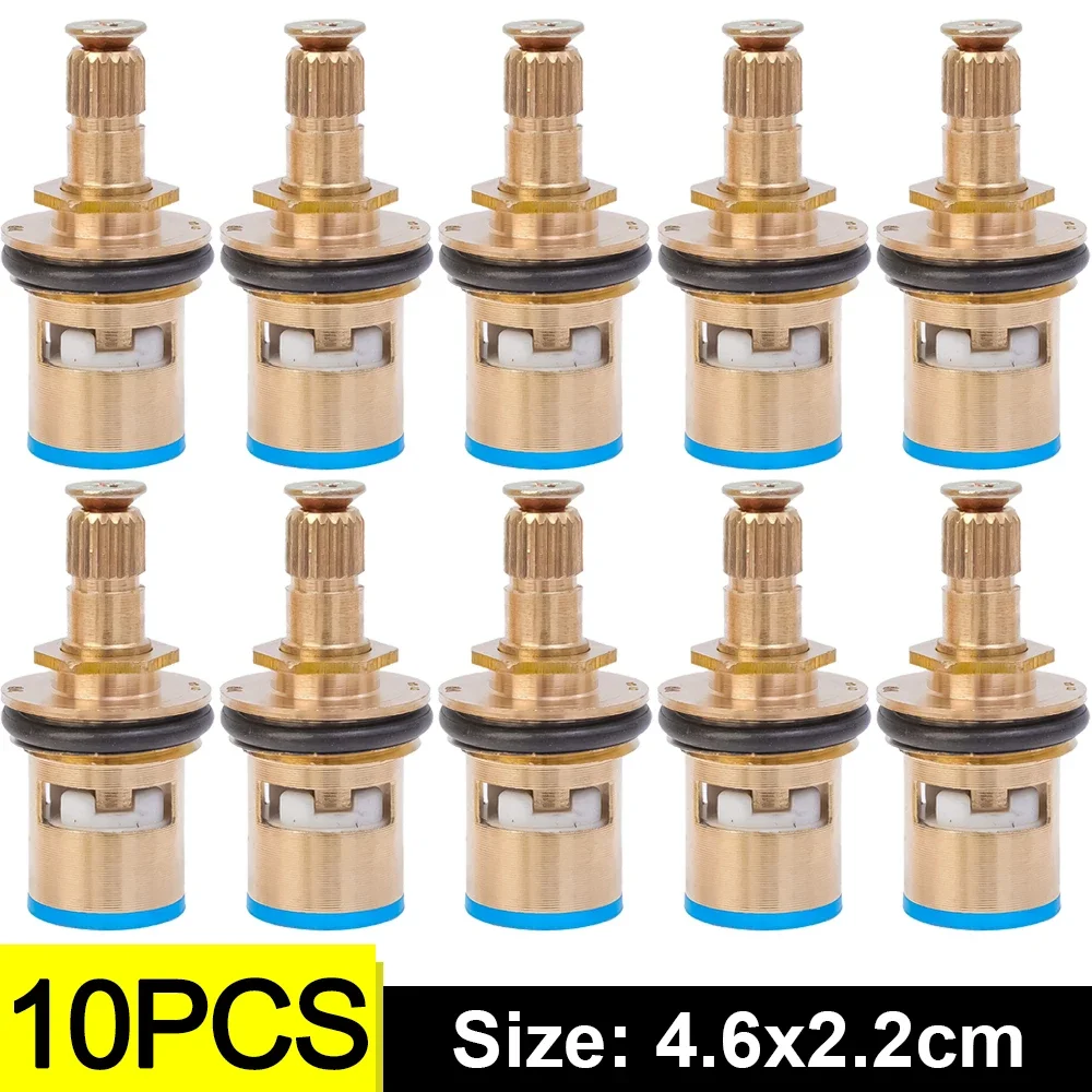 10/1pcs Faucet Valves Replacement Universal Tap Valve Brass Cartridge Faucet Inner Valve For Household Bathroom Kitchen Supplies: Light Grey