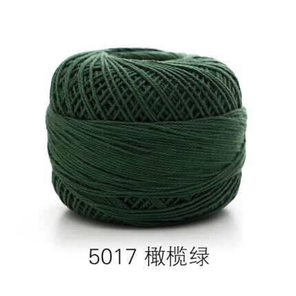 50g/ball 5# Lace Yarn 3 ply 100% Cotton for Hand Knitting Crochet Thin Thread for DIY Pillow Lace Supplies Soft: 5017