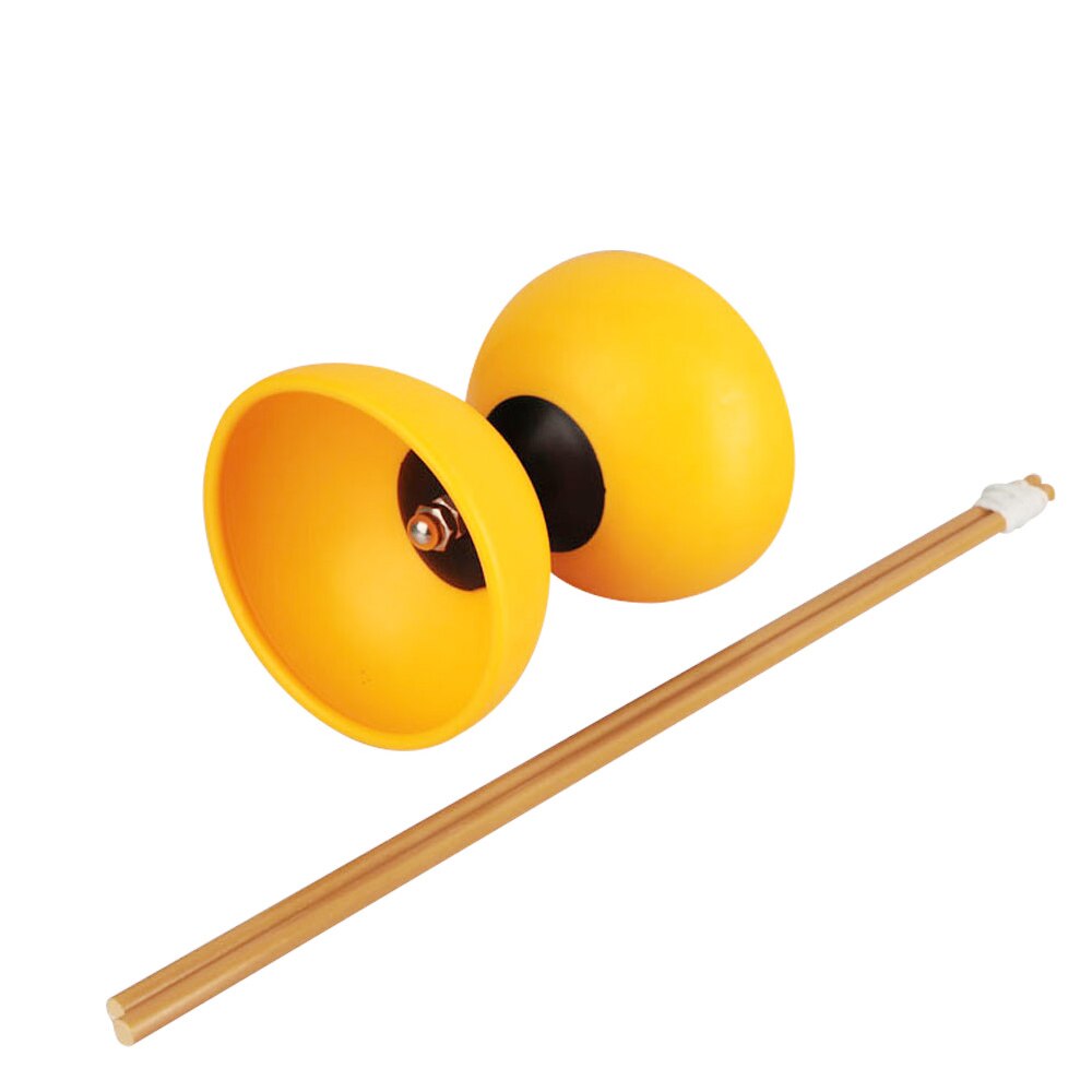 Yoyo chinois Diabolos, jeux de plein air, bâtons à roulement fixe, jouets pour enfants: Yellow
