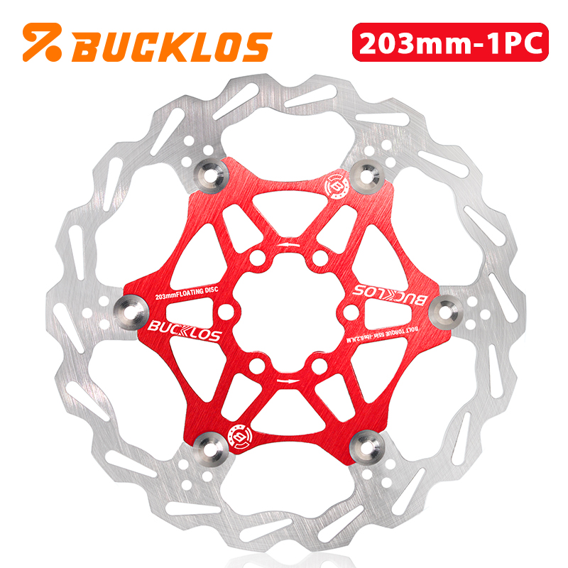 BUCKLOS Bike Floating Rotors 160mm 180mm 203mm Bicycle Hydraulic Disc Brake Rotor Road Mountain Bike Brake Disc Bicycle Brake: Light Grey