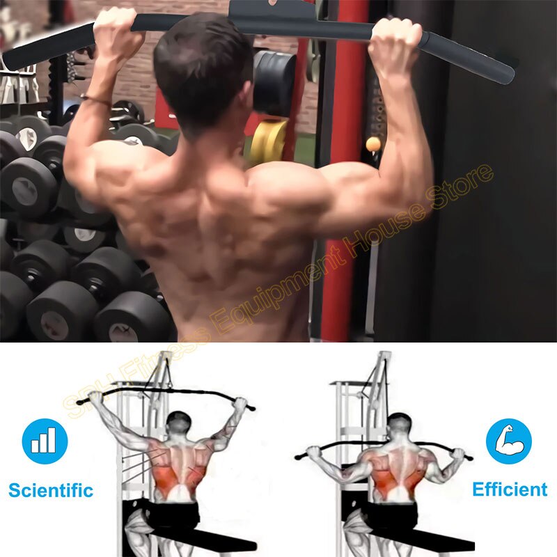Attacco per barra Pull Down per allenamento in palestra a casa esercizio di canottaggio seduto muscoli della schiena muscoli del braccio accessori per sistema di pulegge