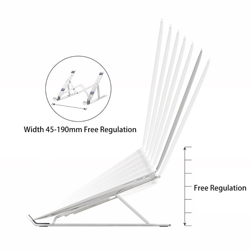 Laptop Stand, Multi-Angle Adjustable Aluminum Notebook Stand, Foldable Non-Slip