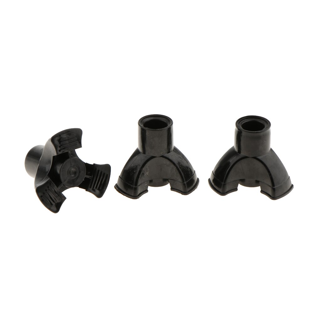 3Pcs Rubber Non-Slip Cane & Crutch Tips Heavy Duty Crutch Tip Replacements 7/8 Inch Black